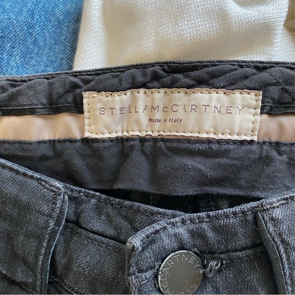 Stella McCartney Y2K Low-Rise Super Skinny Distressed Faded Black Jeans - Picture 2 of 12